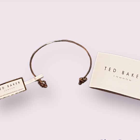 Ted Baker London Rosette Rose Gold Open Cuff Bracelet - Picture 2 of 2